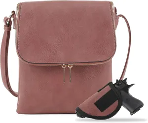 JESSIE & JAMES Cheyanne Concealed Carry Crossbody Bag with Lock and Key