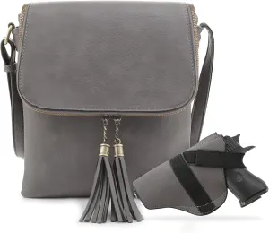 JESSIE & JAMES Cheyanne Concealed Carry Crossbody Bag with Lock and Key