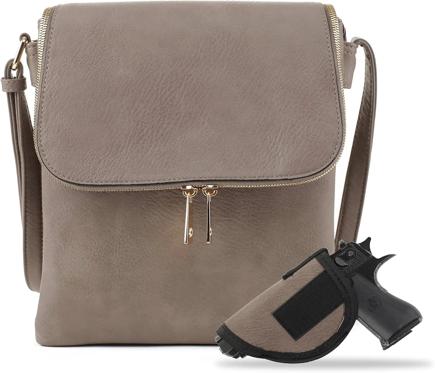 JESSIE & JAMES Cheyanne Concealed Carry Crossbody Bag with Lock and Key