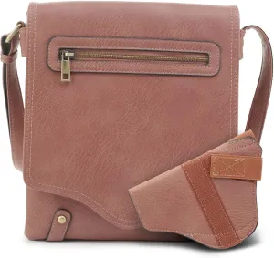 JESSIE & JAMES Cheyanne Concealed Carry Crossbody Bag with Lock and Key