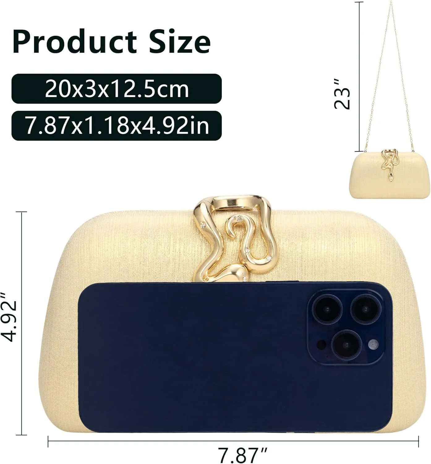 jessie Womens Evening Bags Formal Bridal Wedding Small Clutches Purses Crossbody Prom Cocktail Party Handbags