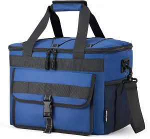 JOYHILL Lunch Box for Men, 40 Cans Large Insulated Lunch Bag, Leakproof Portable Cooler Bag with Shoulder Strap for Camping, Beach, Outdoor, Picnic, Food Delivery 30L,Blue