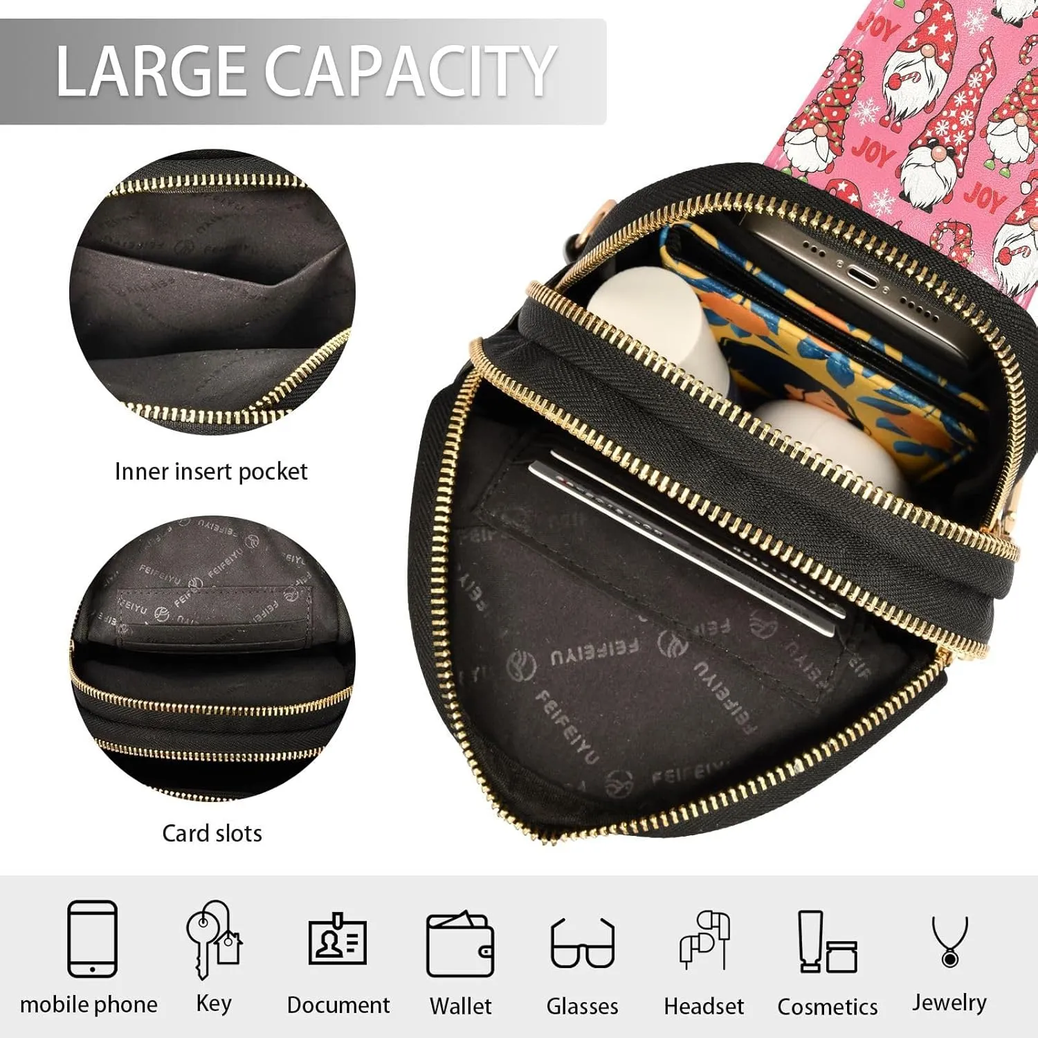 JSTEL Leather Crossbody Sling Bags for Women,Leather Crossbody Purses Leather Crossbody Bag Sling Purse