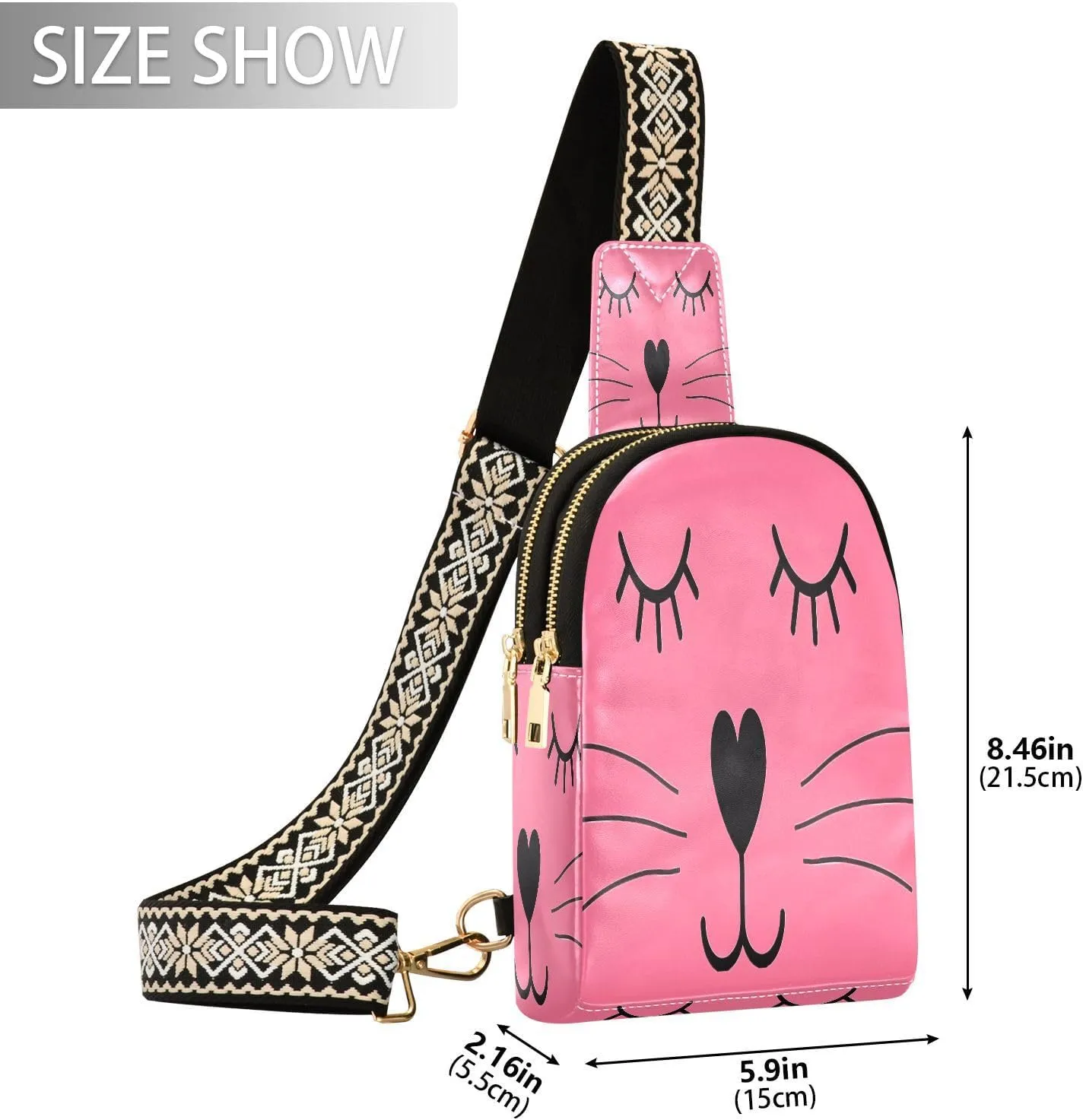 JSTEL Leather Crossbody Sling Bags for Women,Leather Crossbody Purses Leather Crossbody Bag Sling Purse
