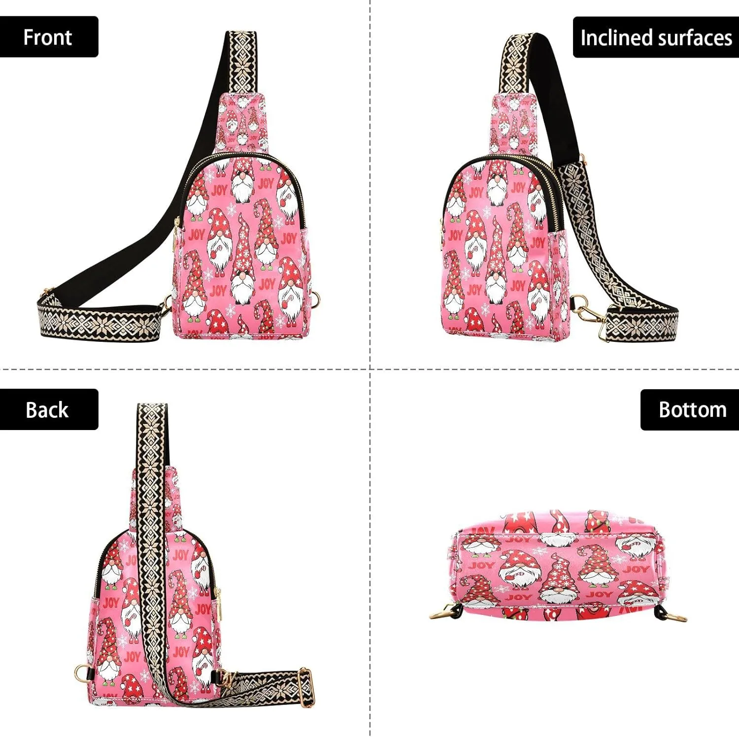 JSTEL Leather Crossbody Sling Bags for Women,Leather Crossbody Purses Leather Crossbody Bag Sling Purse