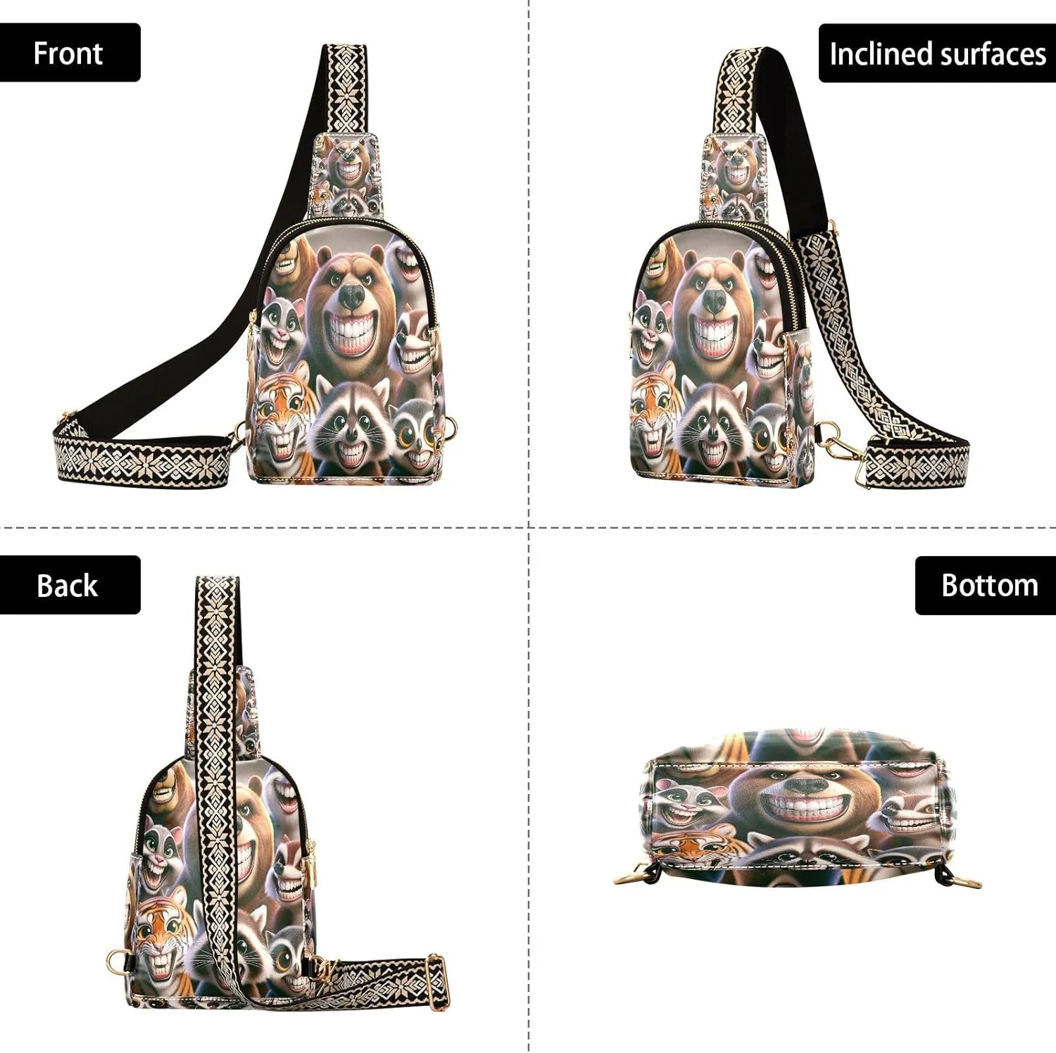 JSTEL Leather Crossbody Sling Bags for Women,Leather Crossbody Purses Leather Crossbody Bag Sling Purse