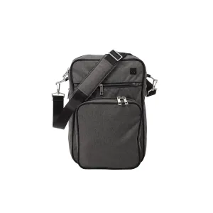 JuJuBe Helix Multi-Functional Crossbody Messenger/Diaper Dad Bag, Onyx Collection - Chrome