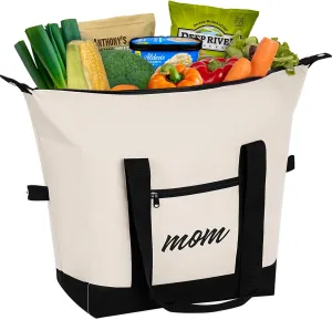 Jumbo Insulated Cooler Bag, Premium Reusable 38L Soft Cooler Bags, Collapsible Cooler Leak Proof Portable Thermal Bags for Groceries Beach Travel Picnic Camping