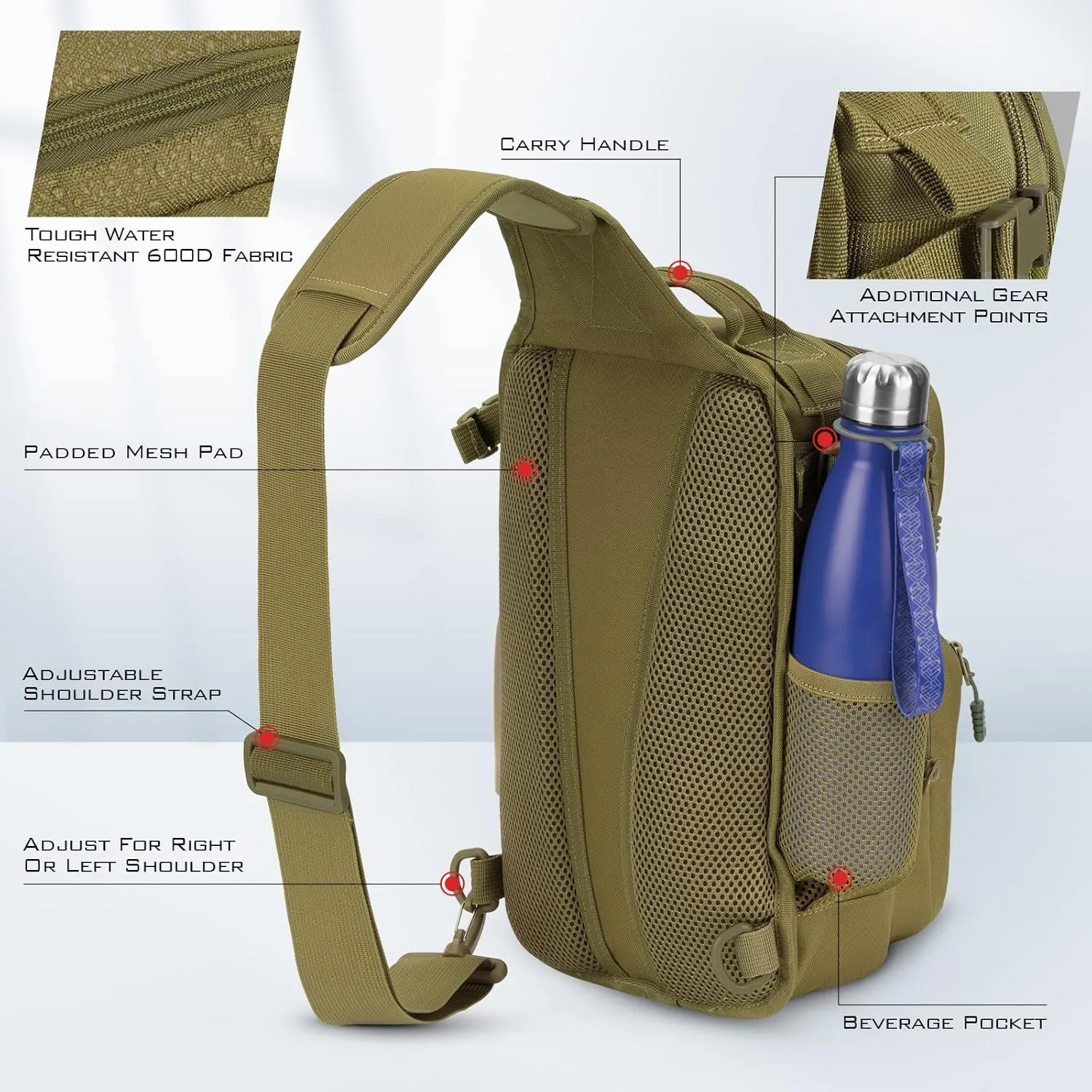 KastKing BlowBak Tactical Fishing Sling Tackle Bag - Lightweight Fishing Backpack - Storage for Gear and Equipment - Gift for Men