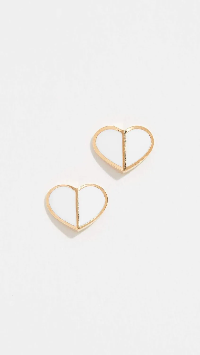 Kate Spade New York Heritage Spade Small Heart Studs Earrings