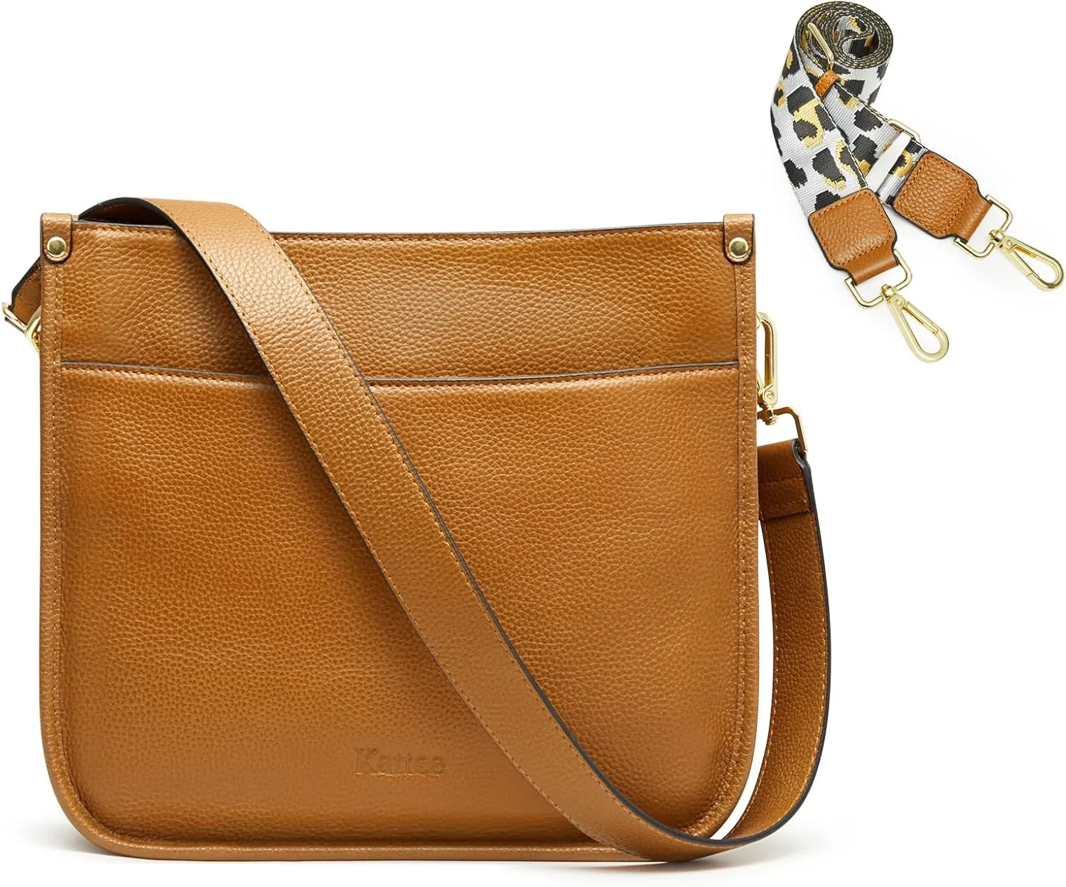 Kattee Leather Crossbody Bags for Women, Fashion Shoulder Purse, Hobo Handbags with Adjustable Strap