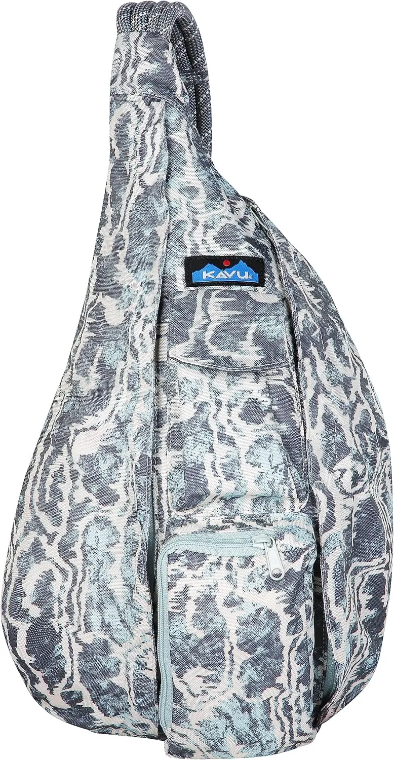 KAVU Original Rope Sling Bag with Adjustable Rope Shoulder Strap - Motion Undertow