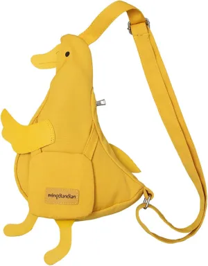 Kawaii Duck Purse Unisex Funny Animal Shoulder Bag Cute Cartoon Chest Wallet Novelty Bag Unique Canvas Messenger Bag