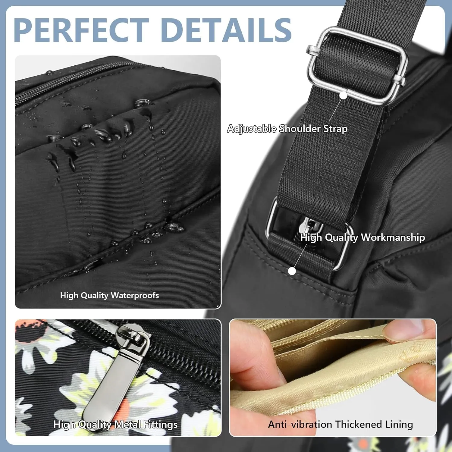 Kemy's Small Canvas Crossbody Bag for Teen Girls, Lightweight Messenger Shoulder Bags Cross Body Purse for Girls and Women