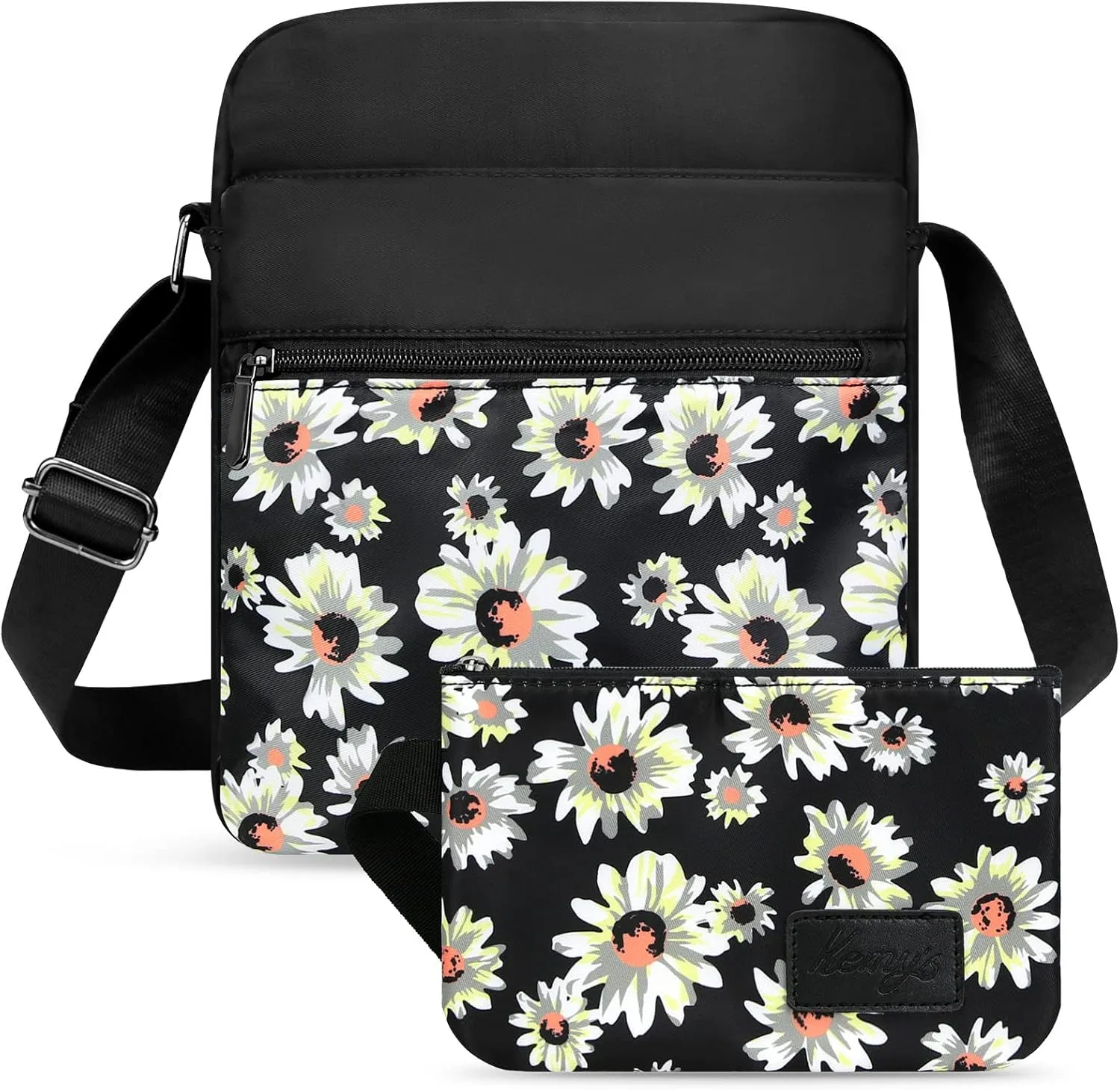 Kemy's Small Canvas Crossbody Bag for Teen Girls, Lightweight Messenger Shoulder Bags Cross Body Purse for Girls and Women
