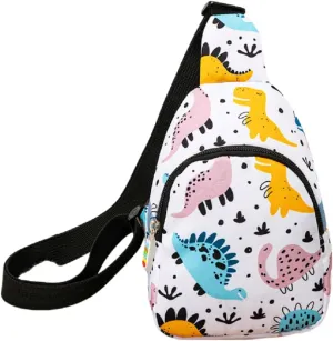 Kids Toddler Cute Cartoon Unicorn Dinosaur Sling Bag Small Crossbody Shoulder Bag Chest Bag for Boys Girls Sport Travelling Hiking