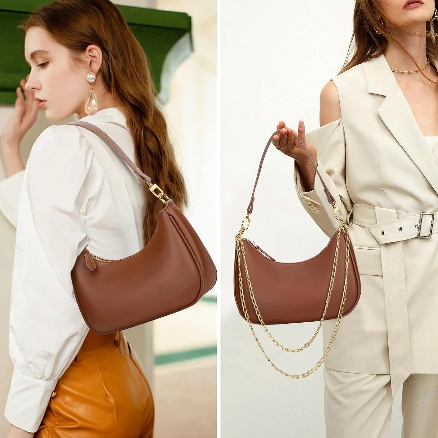 KKXIU Shoulder Bag for Women Cute Hobo Purses and Handbags Retro Clutch Underarm Purse