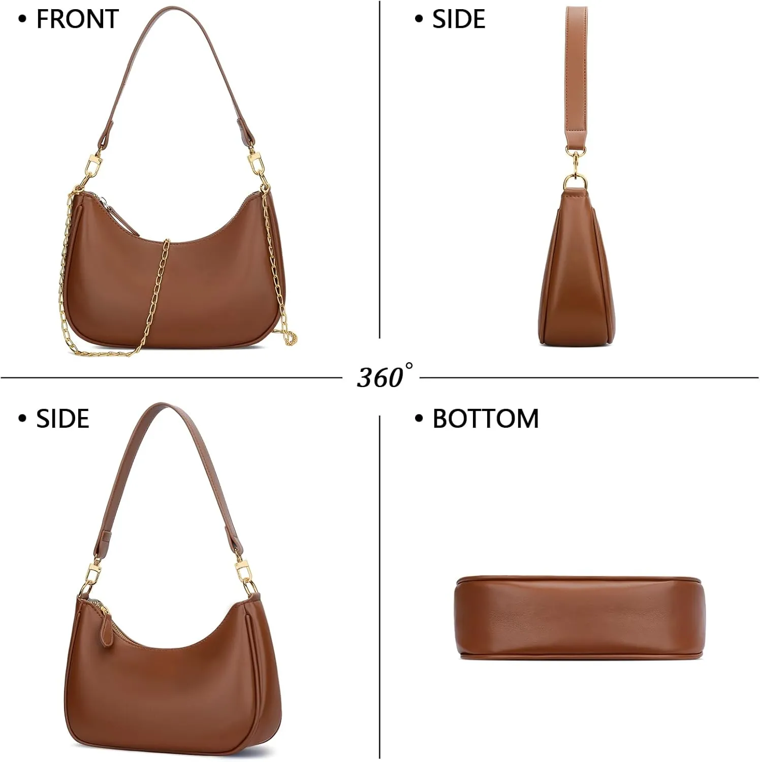 KKXIU Shoulder Bag for Women Cute Hobo Purses and Handbags Retro Clutch Underarm Purse
