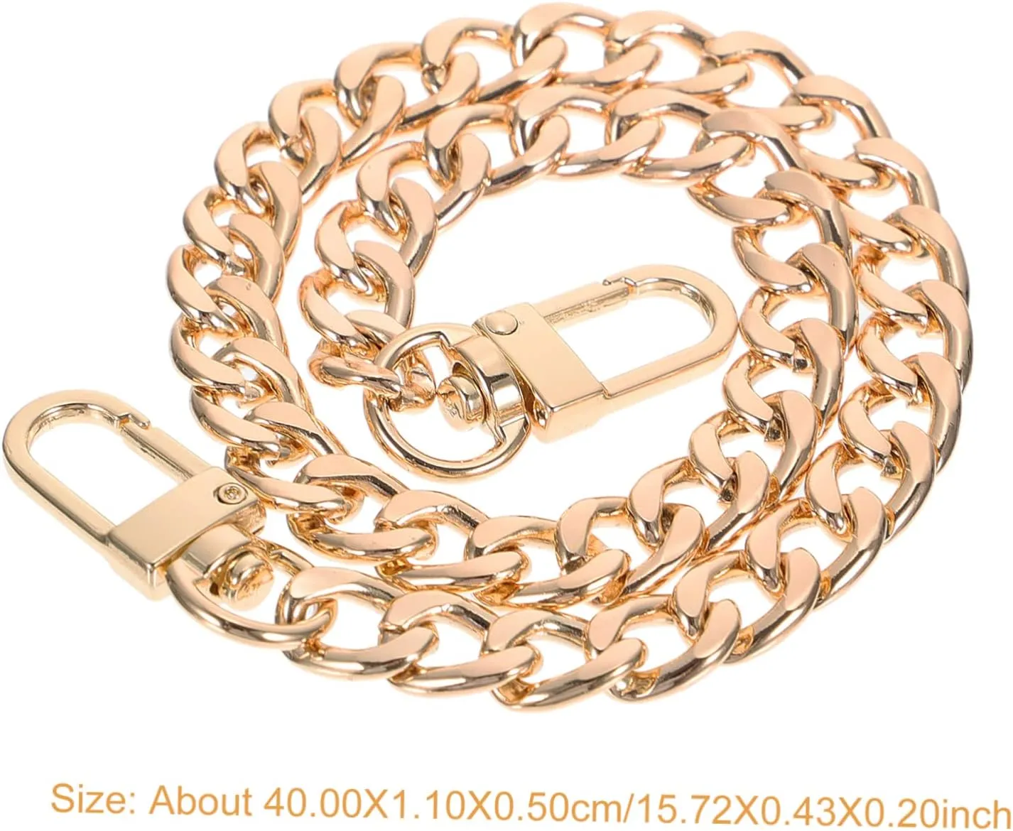 KONTONTY Handbag Bag Chain Metal Shoulder Strap DIY Bag Straps Tote Replacement Shiny Alloy Easy Installation