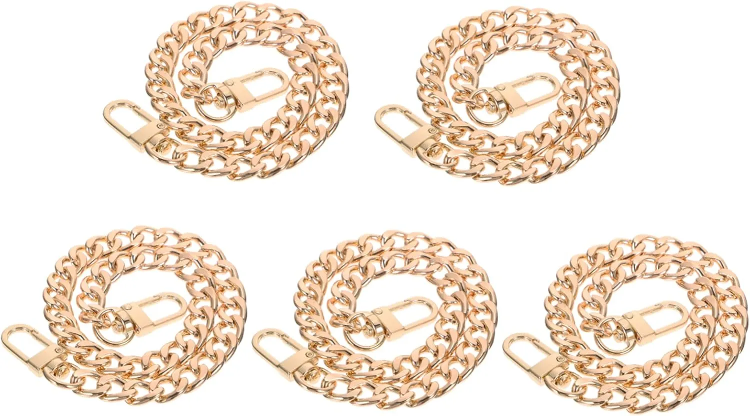 KONTONTY Handbag Bag Chain Metal Shoulder Strap DIY Bag Straps Tote Replacement Shiny Alloy Easy Installation
