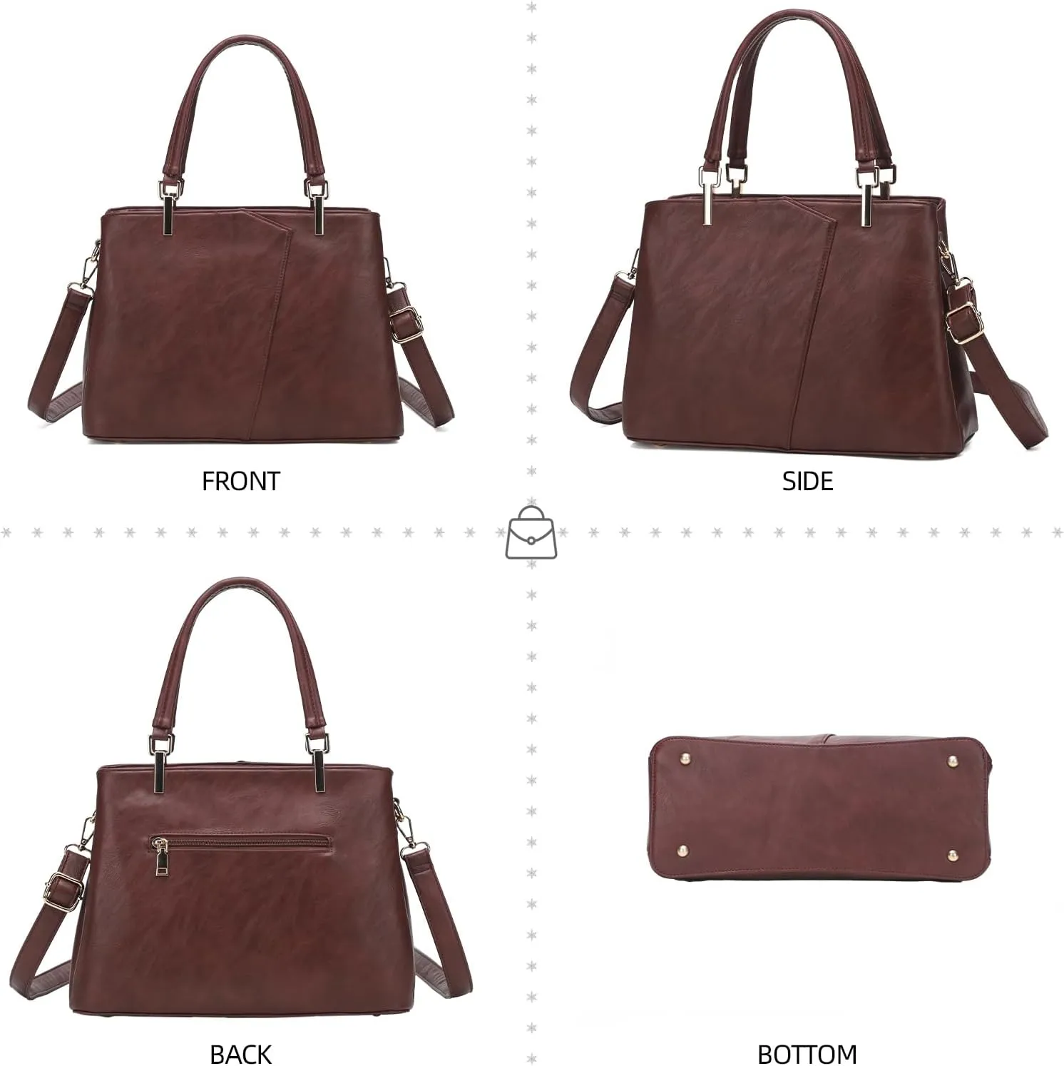 KouLi Buir Hobo, PU Leather Purses and Handbags - Shoulder, Crossbody, Top Handle, Tote Bags for Women