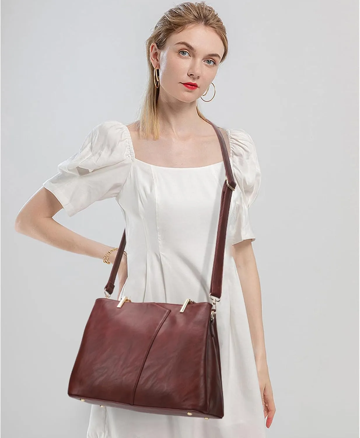 KouLi Buir Hobo, PU Leather Purses and Handbags - Shoulder, Crossbody, Top Handle, Tote Bags for Women