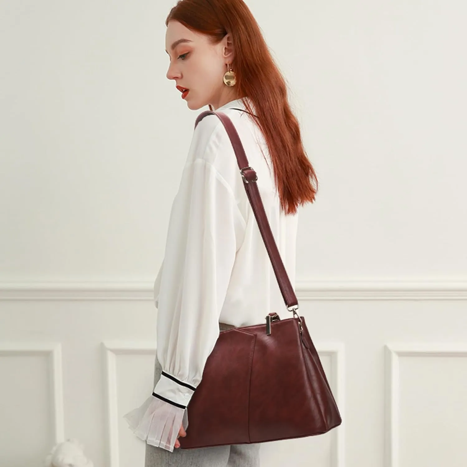 KouLi Buir Hobo, PU Leather Purses and Handbags - Shoulder, Crossbody, Top Handle, Tote Bags for Women