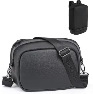 Krone Kalpasmos Convertible Crossbody Backpack for Men – Expandable Sling Bag with Large Capacity, Compact Travel Backpack Fits Tech Gear, Laptops, Nintendo Switch, Clothes, and More