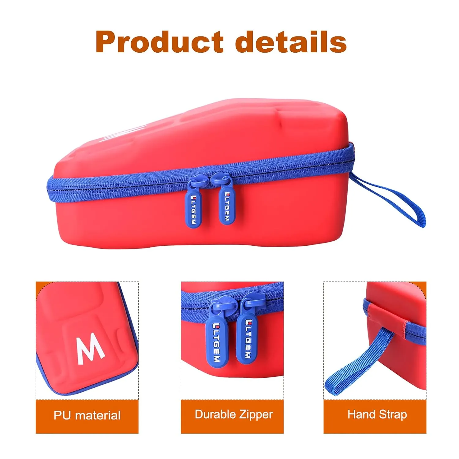 L LTGEM Storage Case for Mario Kart Live: Home Circuit -Mario Set - Nintendo Switch Mario Set Edition - Travel Protective Carrying Bag(Red)