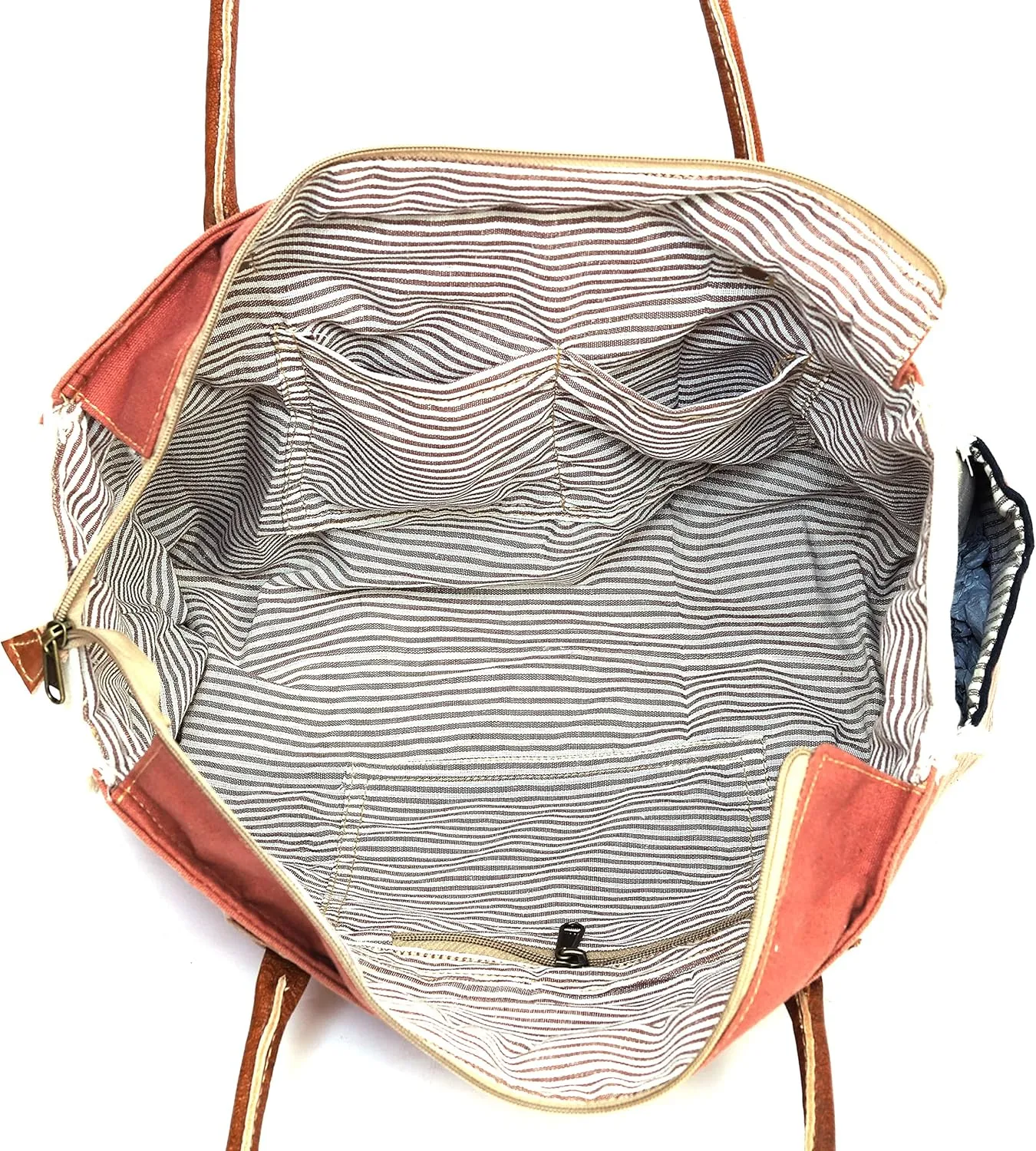 LA BOHEME Upcycled Canvas & Leather Crossbody Bag
