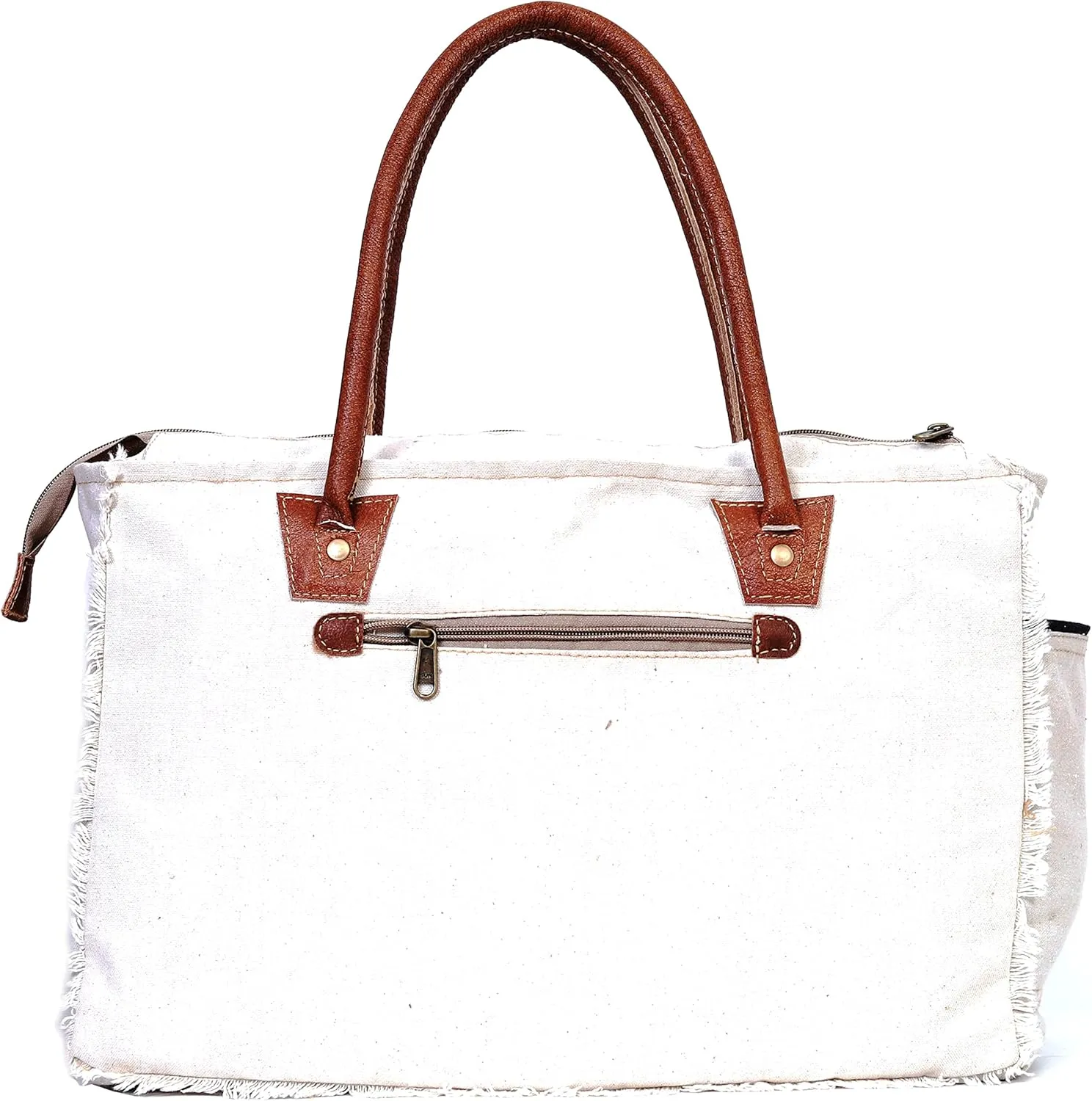 LA BOHEME Upcycled Canvas & Leather Crossbody Bag