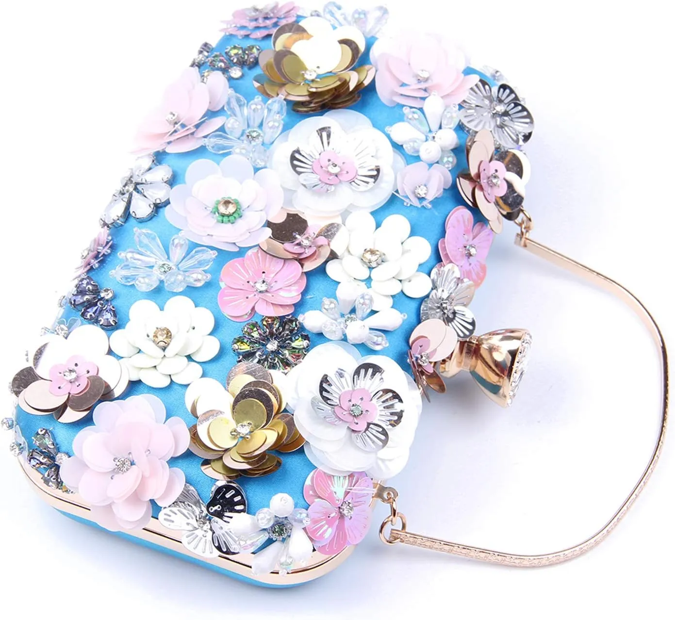 Lanpet Women Clutches Flower Evening Handbag Chain Strap Shoulder Bag