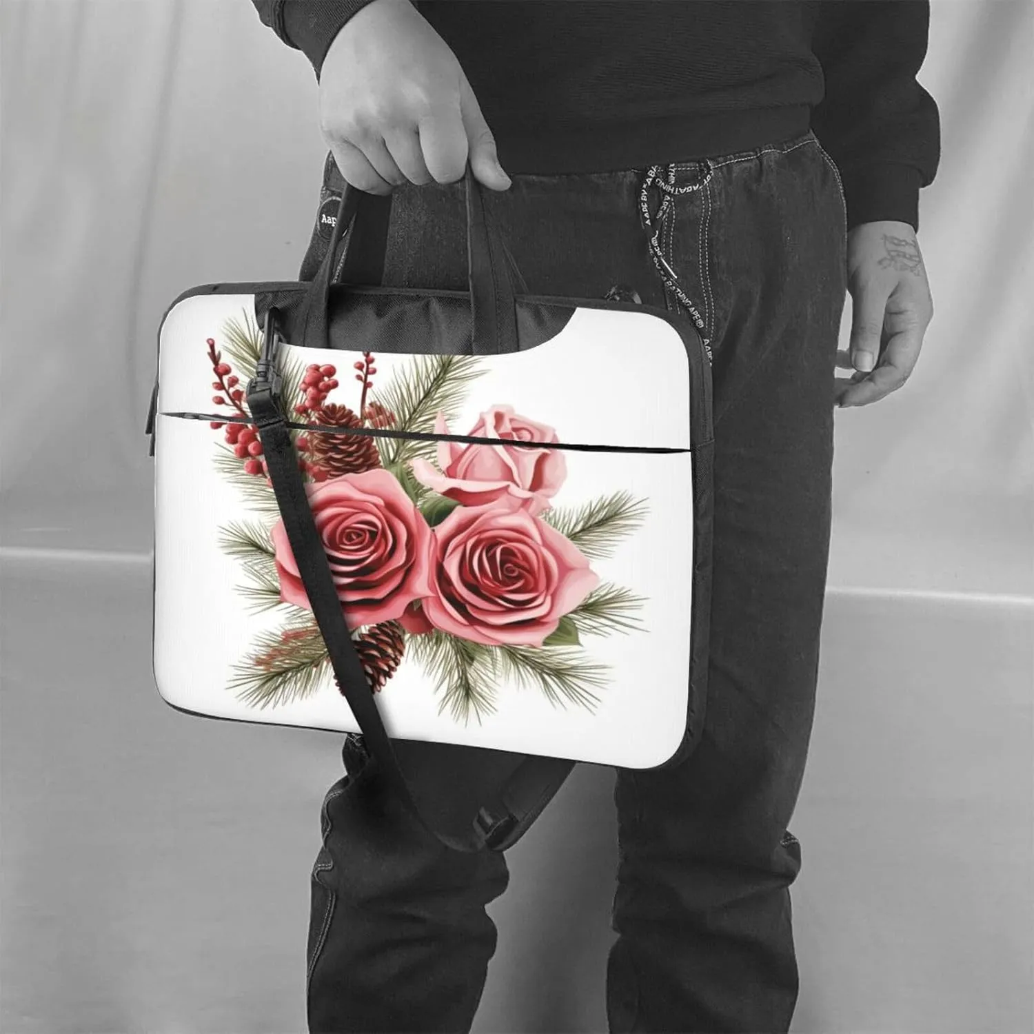 Laptop Bag Vantage Sunflower Old Newspaper Laptop Tote Bag Women Men Laptop Sleeve Case Lightweight Computer Bag