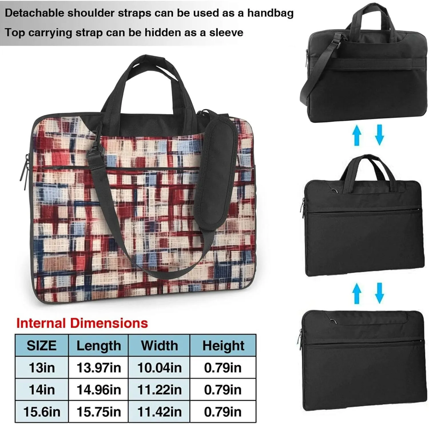 Laptop Bag Vintage Stripe Laptop Tote Bag Women Men Laptop Sleeve Case Lightweight Computer Bag