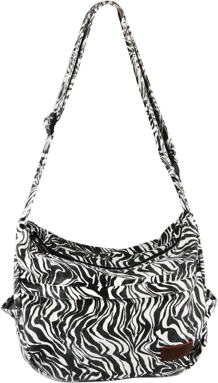 Large Canvas Messenger Bag with Multiple Pockets for Men and Women, Crossbody Shoulder Tote Hobo Laptop Bag