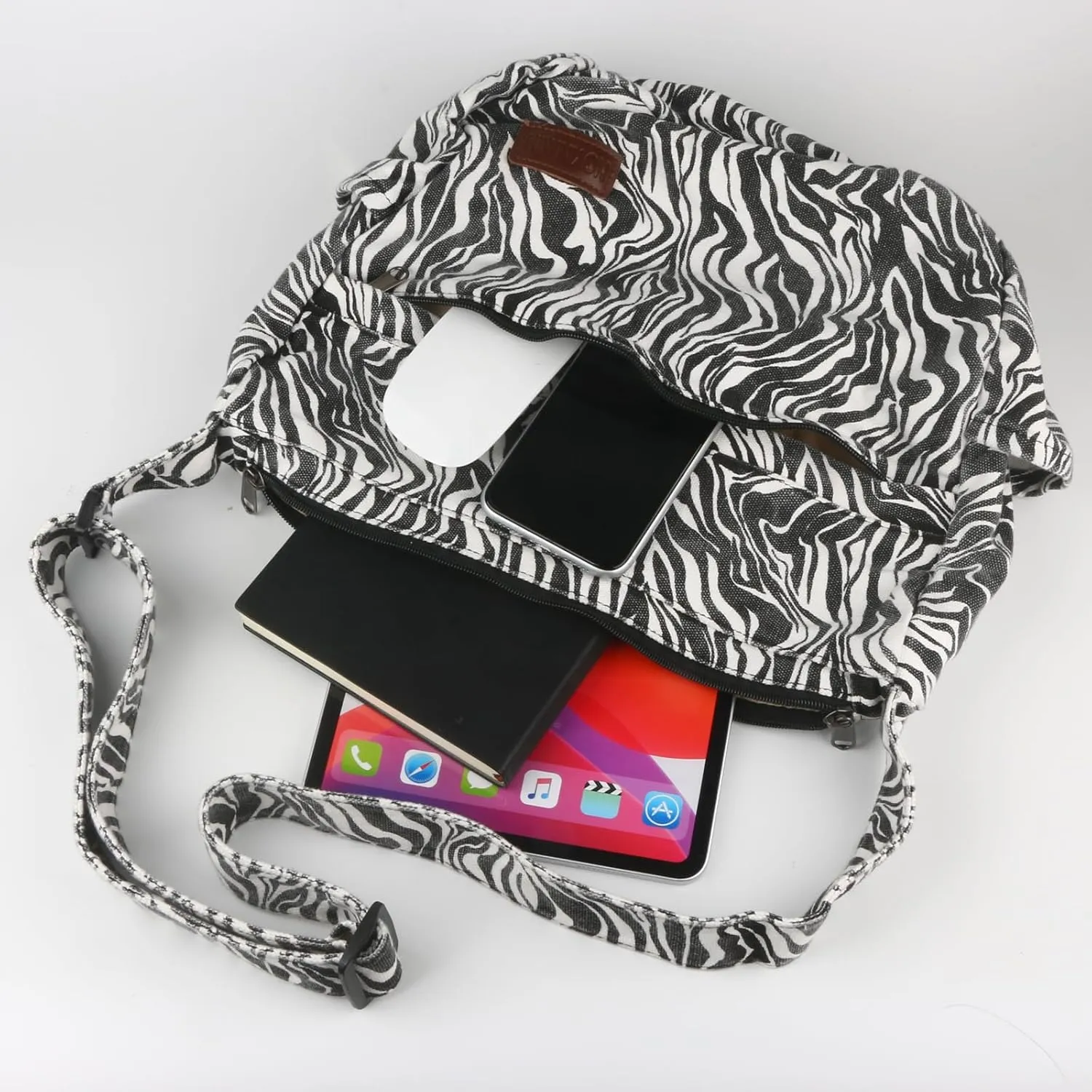 Large Canvas Messenger Bag with Multiple Pockets for Men and Women, Crossbody Shoulder Tote Hobo Laptop Bag