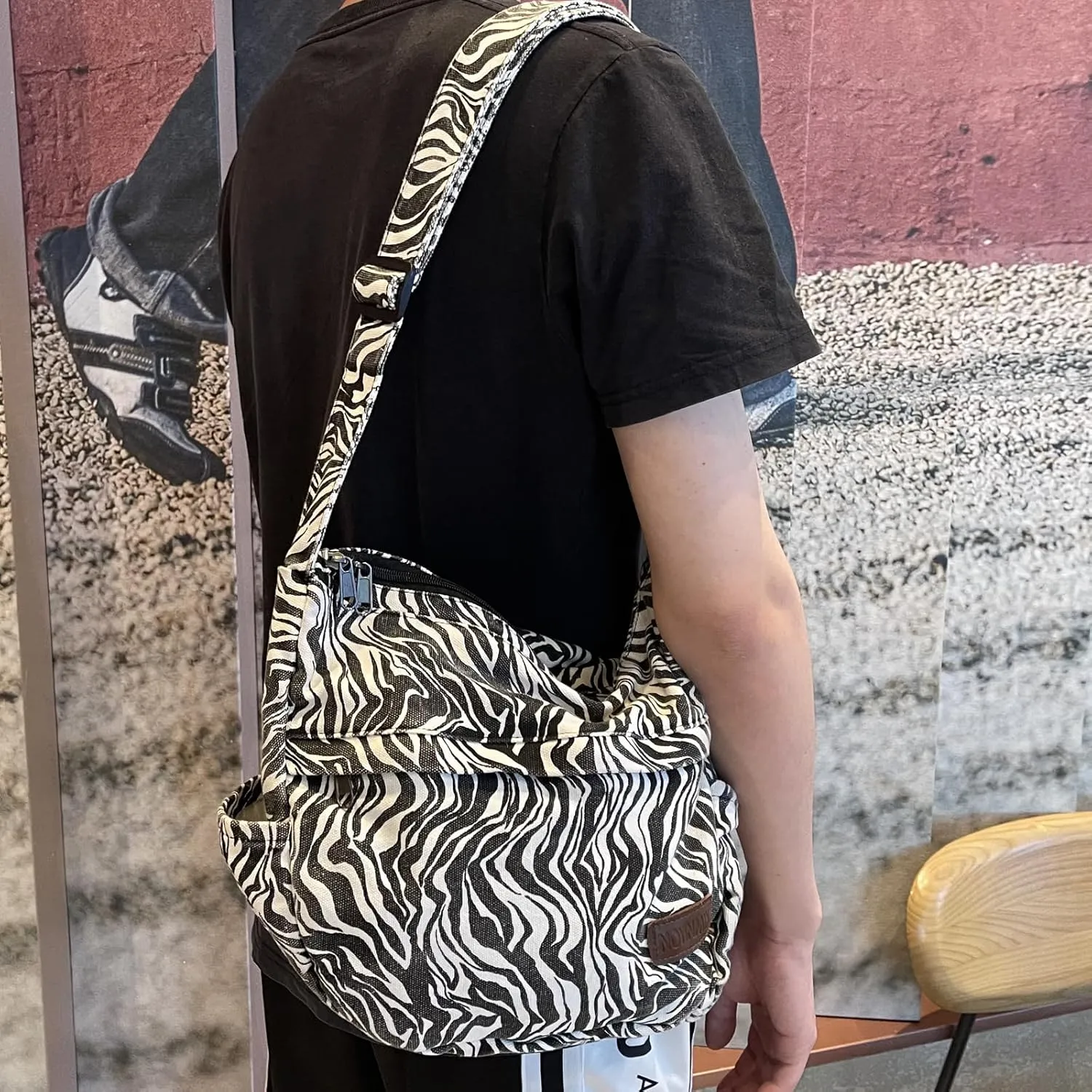 Large Canvas Messenger Bag with Multiple Pockets for Men and Women, Crossbody Shoulder Tote Hobo Laptop Bag