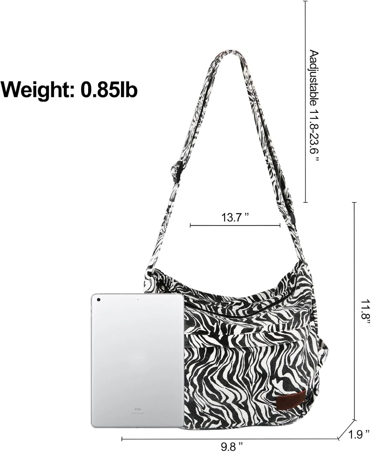 Large Canvas Messenger Bag with Multiple Pockets for Men and Women, Crossbody Shoulder Tote Hobo Laptop Bag