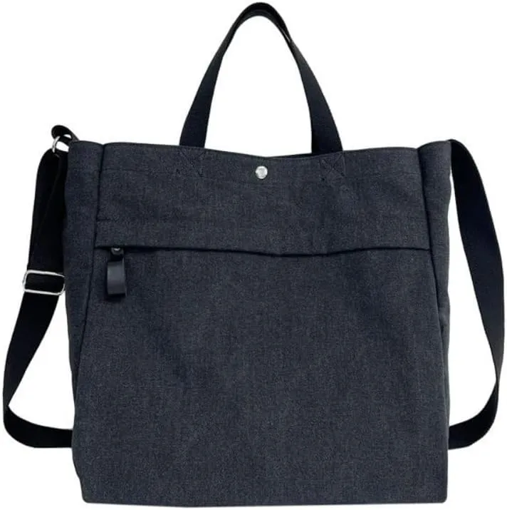 Large Canvas Tote Bag, Thick Fabric Crossbody Bag for Women & Men, Trendy Big Handbag Purse, Cotton Messenger Bag for Work