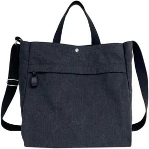 Large Canvas Tote Bag, Thick Fabric Crossbody Bag for Women & Men, Trendy Big Handbag Purse, Cotton Messenger Bag for Work