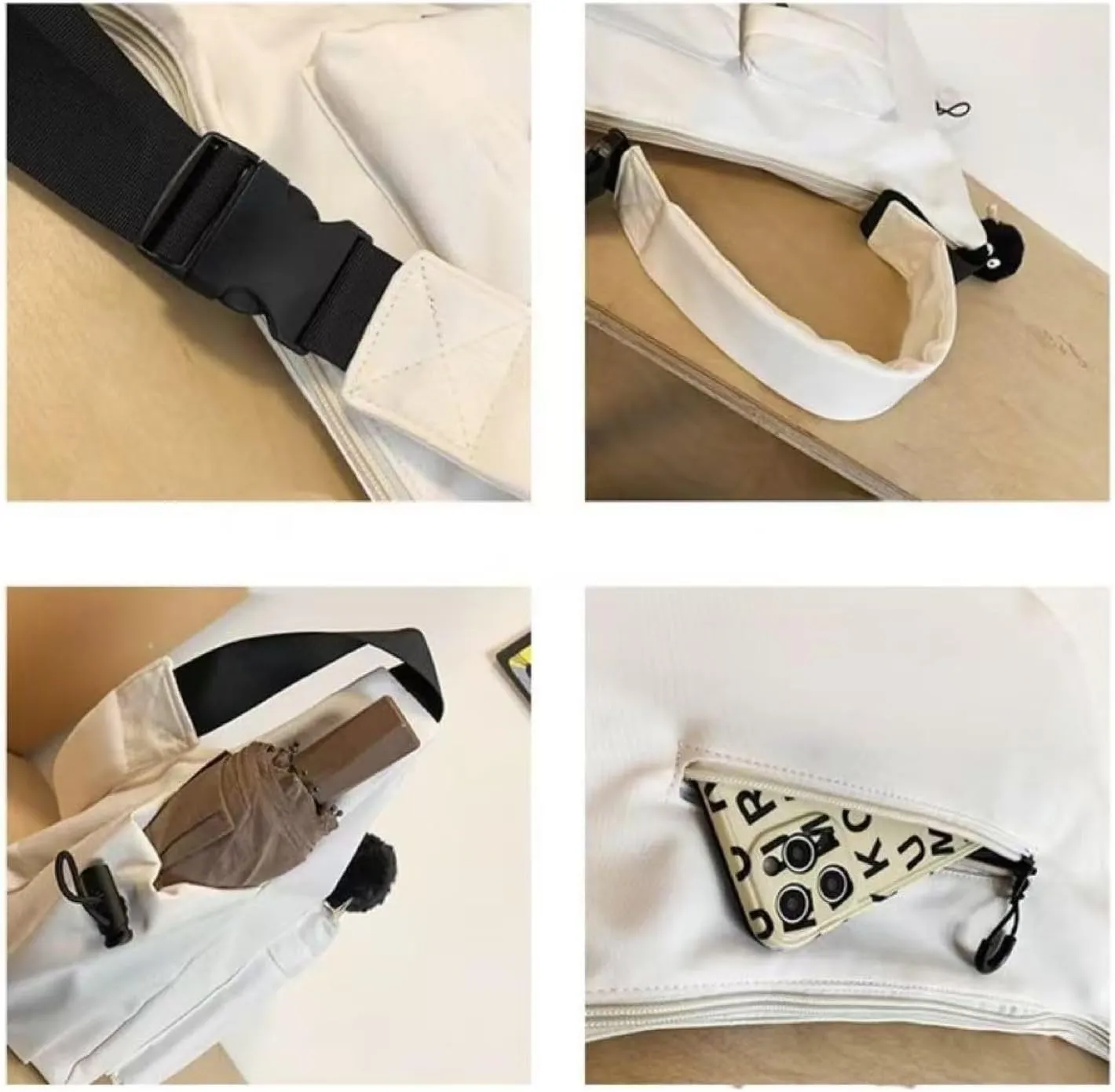 Large capacity messenger canvas bag, large capacity crossbody bag, unisex solid color casual waterproof handbag