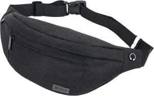 Large Crossbody Fanny Pack for men women with 4-Zipper Pockets,Waist bag for Workout Traveling Hiking Running Walking Outdoors Sport Fishing Waist Pack…