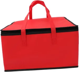 Large Insulated Food Carrier Bag Jumbo Grocery Shopping Pouch for Seafood Cakes and Pizza High Food Warmer and Cooler Bag
