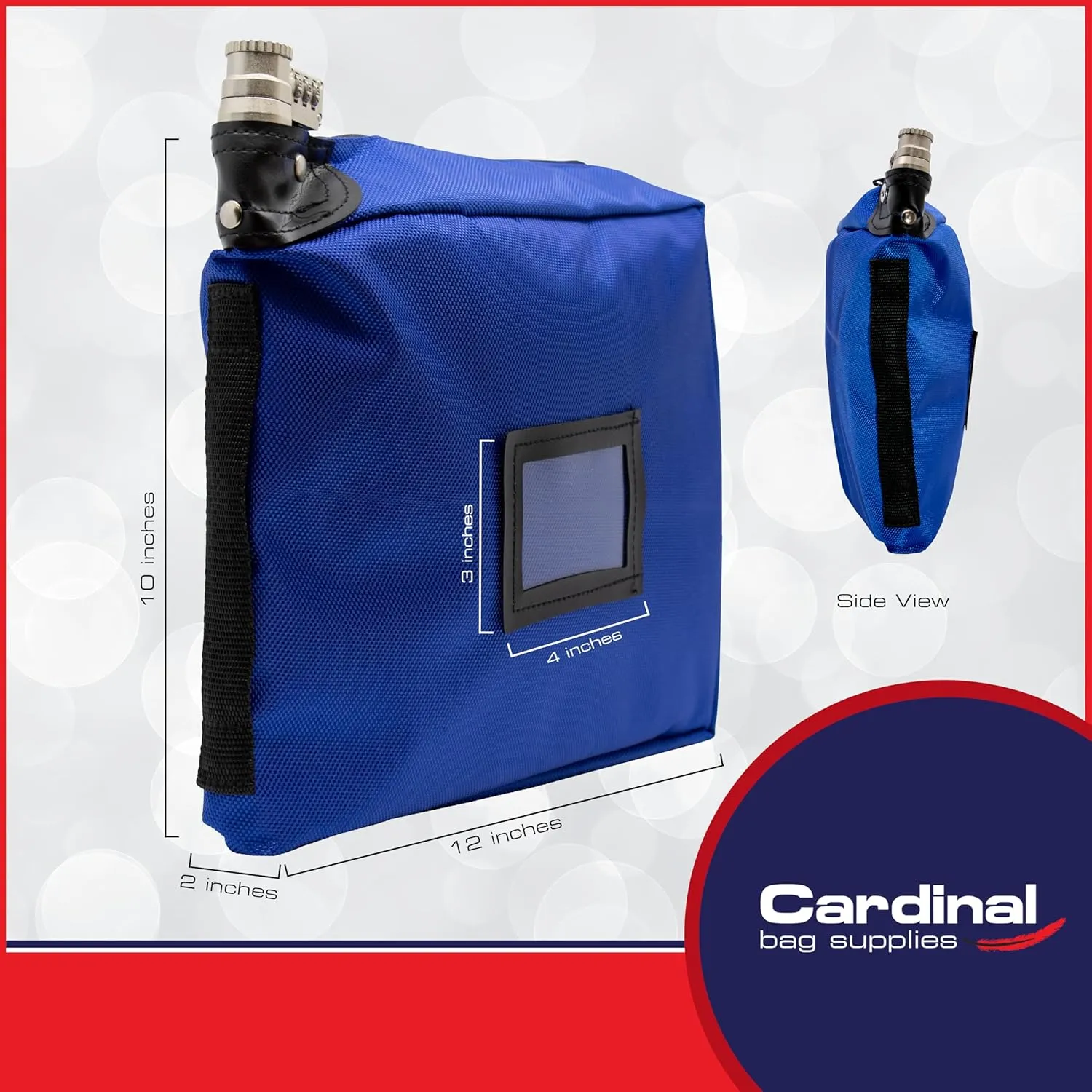 Large Medicine Bag Includes Pill Box and Removable Clear Bags, Combination Lock,12 x 10 x 2 Inch (Royal Blue)
