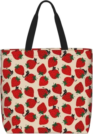 Large Tote Bag for Women Men,Reusable Beach Shoulder Bag Casual Handbag for Travel Shopping Grocery Work
