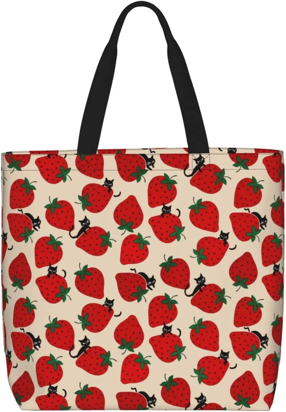 Large Tote Bag for Women Men,Reusable Beach Shoulder Bag Casual Handbag for Travel Shopping Grocery Work