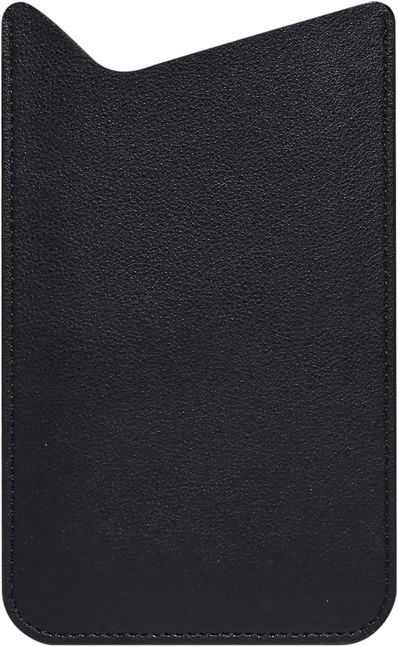 Leather Phone Pouch for Women Men, Leather Thin Cell Phone Cases, 6.5" Universal Smartphone Holster Cellphone Privacy Protection Phone Sleeve Purse Wallet Handbag for iPhone 15 14 13 12 Pro Max, Black