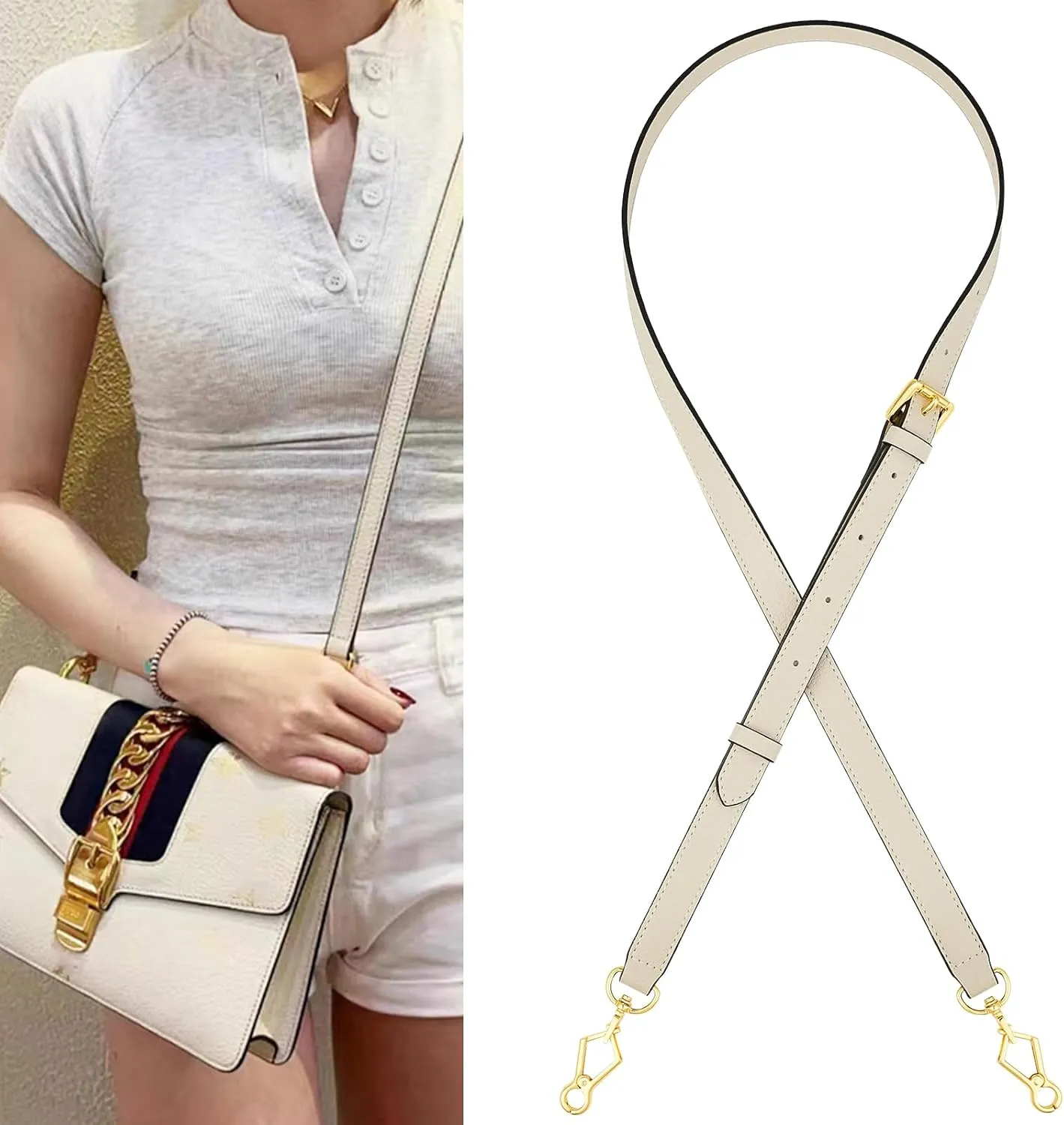 Leather Purse Strap Replacement Crossbody Handbag Long Adjustable
