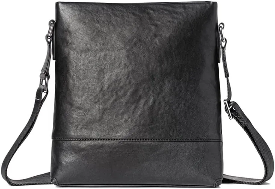 Leather -Thin Men's Bag Casual Small Shoulder Bag Crossbody Bag Men's Leather Messenger Bag