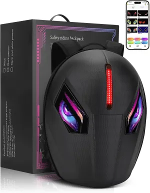 LED Backpack,Motorcycle LED Backpack with Programmable Screen,Waterproof Backpack with a Hard Shell and Extra Large Capacity to Store Helmets and Laptops.Support text, image, GIF and other formats.